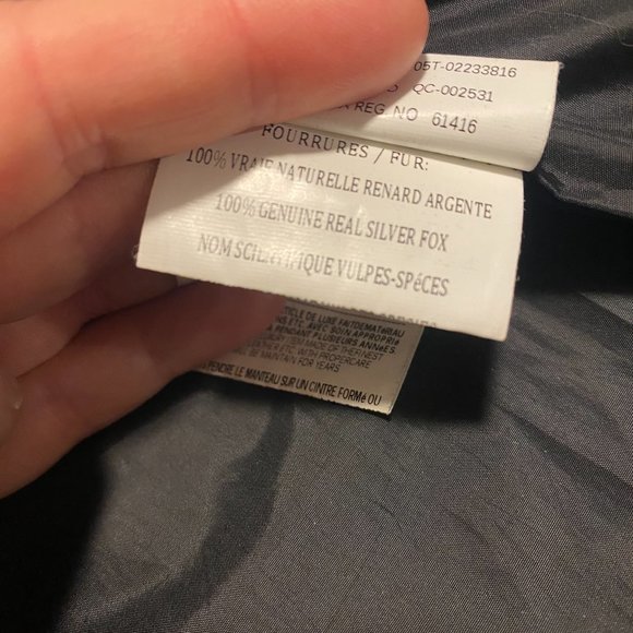 Sicily Winter Coat -Genuine Natural Fur trim - 100% Real Silver Fox Fur - Picture 6 of 7